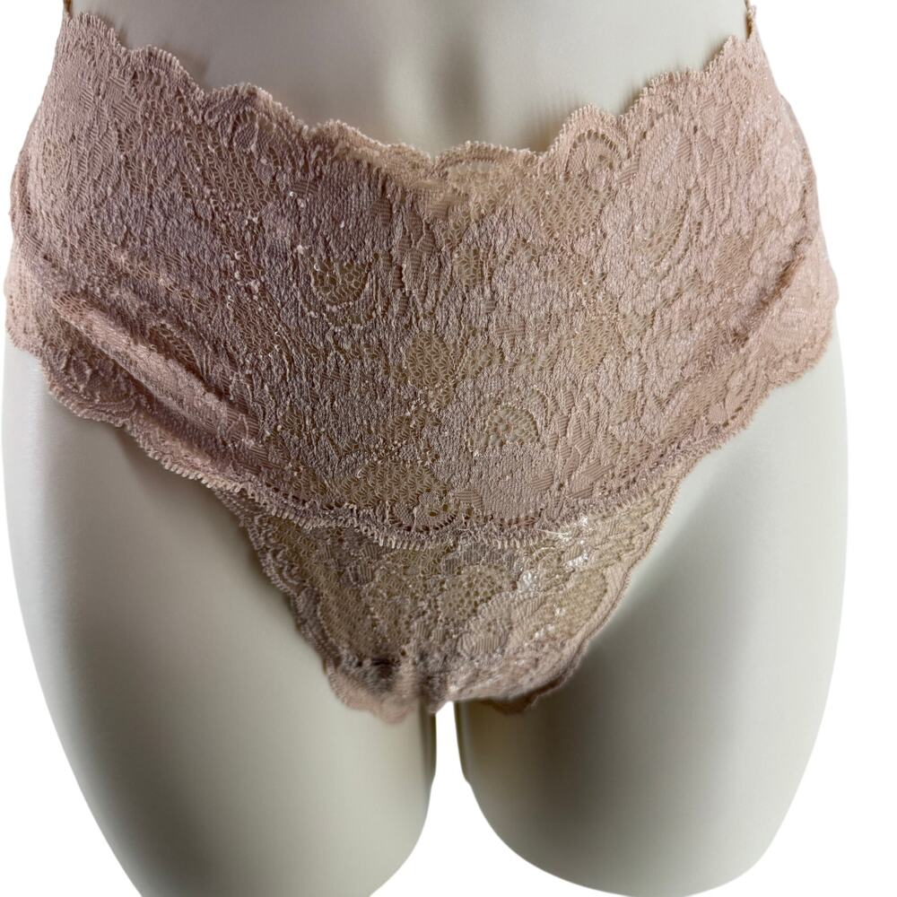 Cosabella Never Say Never Comfie Thong Beige L52118 Womens L/XL